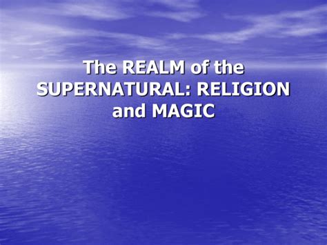 Magic witchcraft and religiion